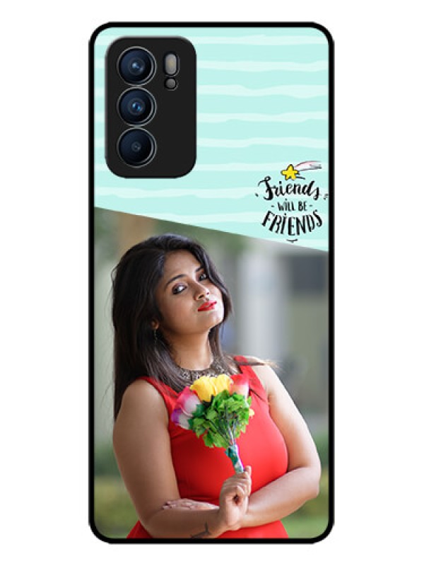 Custom Oppo Reno 6 5G Custom Metal Phone CaseFriends Picture Icon Design