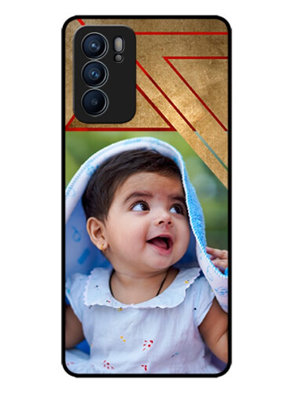 Custom Oppo Reno 6 5G Custom Metal Phone CaseGradient Abstract Texture Design