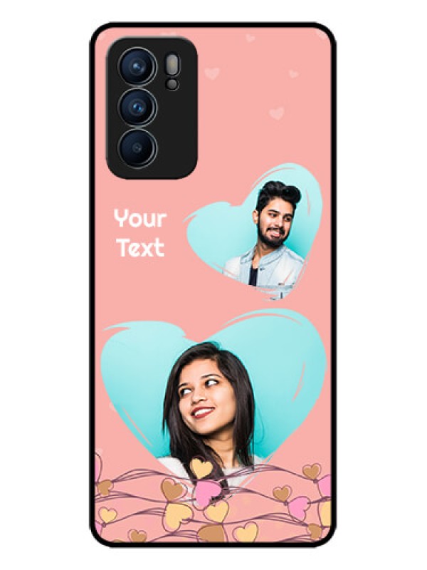 Custom Oppo Reno 6 5G Custom Metal Phone CaseLove Doodle Design