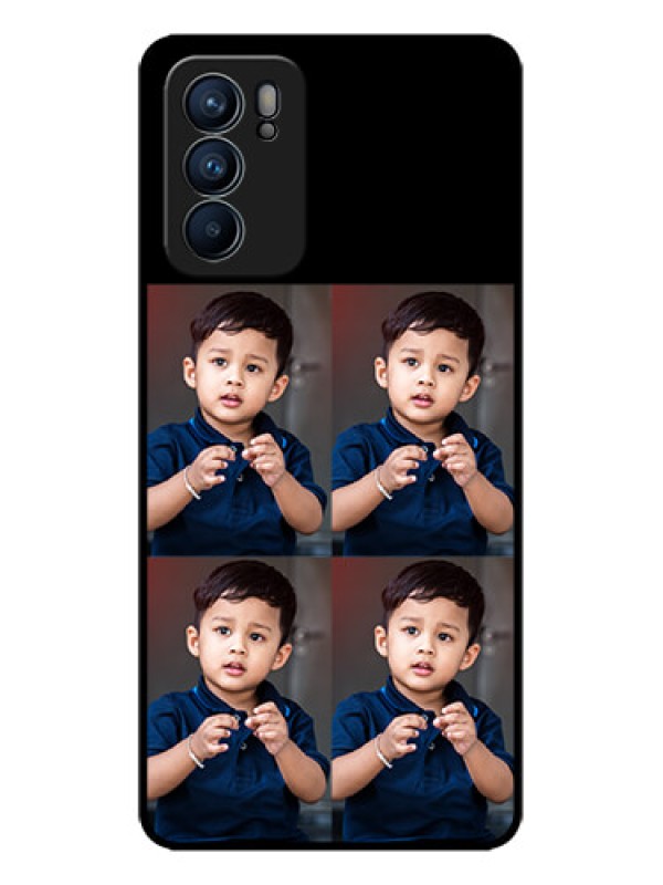 Custom Oppo Reno 6 5G Custom Metal Phone Case4 Image Holder Design