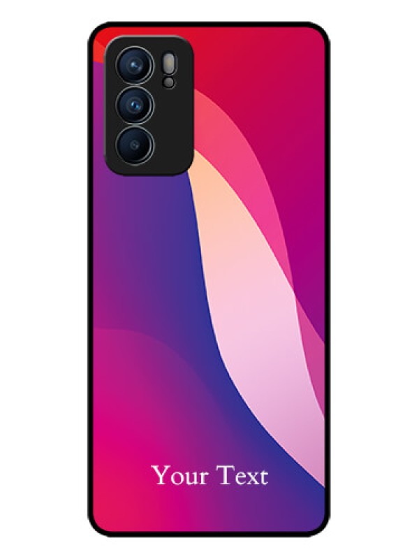 Custom Oppo Reno 6 5G Custom Metal Phone CaseDigital Abstract Overlap Design