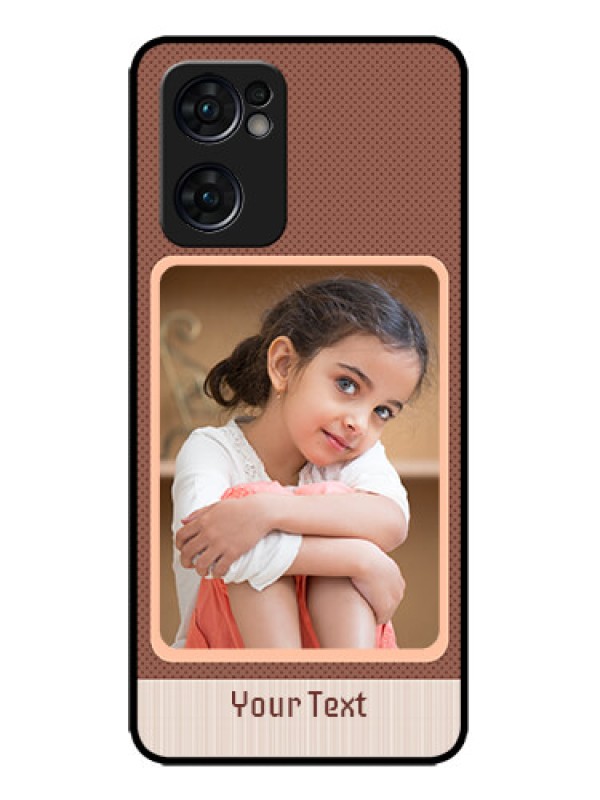 Custom Oppo Reno 7 5G Custom Metal Phone CaseSimple Pic Upload Design