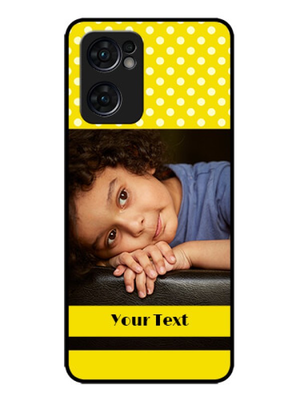 Custom Oppo Reno 7 5G Custom Metal Phone CaseBright Yellow Case Design