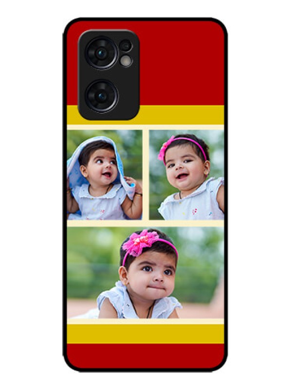 Custom Oppo Reno 7 5G Custom Metal Phone CaseMultiple Pic Upload Design