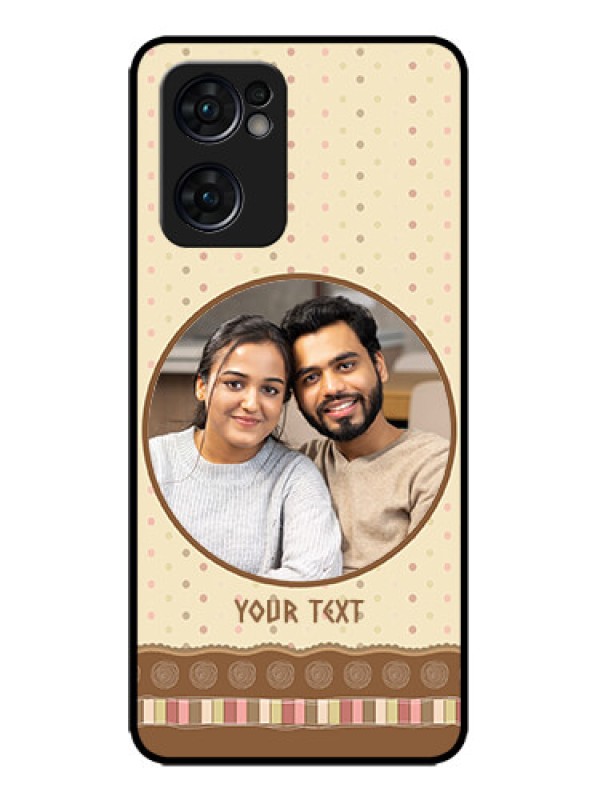 Custom Oppo Reno 7 5G Custom Metal Phone CaseBrown Dotted Mobile Case Design
