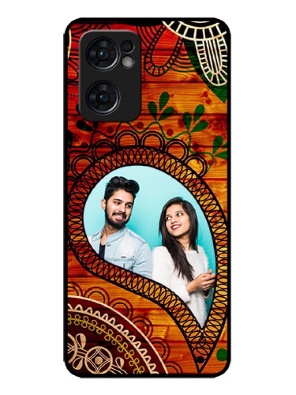 Custom Oppo Reno 7 5G Custom Metal Phone CaseAbstract Colorful Design