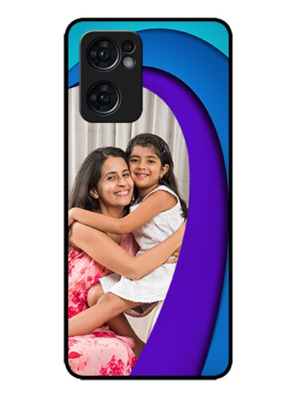 Custom Oppo Reno 7 5G Custom Metal Phone CaseSimple Pattern Design