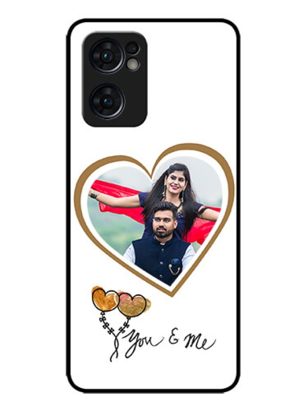 Custom Oppo Reno 7 5G Custom Metal Phone CaseYou and Me Design