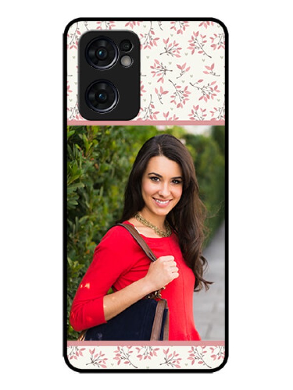 Custom Oppo Reno 7 5G Custom Metal Phone CaseStunning Floral Design