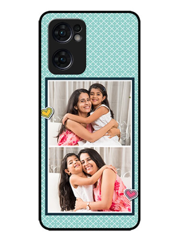 Custom Oppo Reno 7 5G Custom Metal Phone Case2 Image Holder With Pattern Design