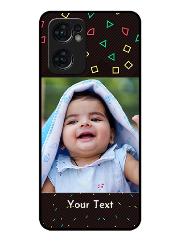 Custom Oppo Reno 7 5G Custom Metal Phone CaseWith Confetti Birthday Design