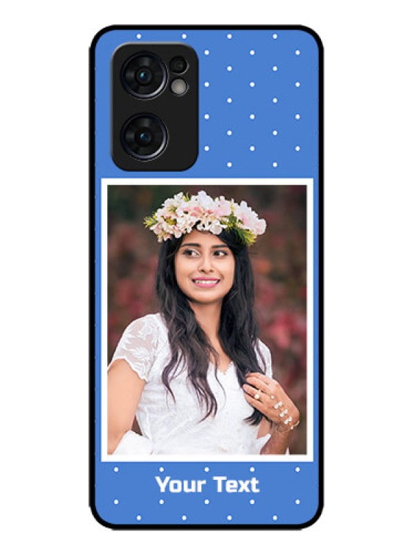 Custom Oppo Reno 7 5G Custom Metal Phone CasePolka Dots Design