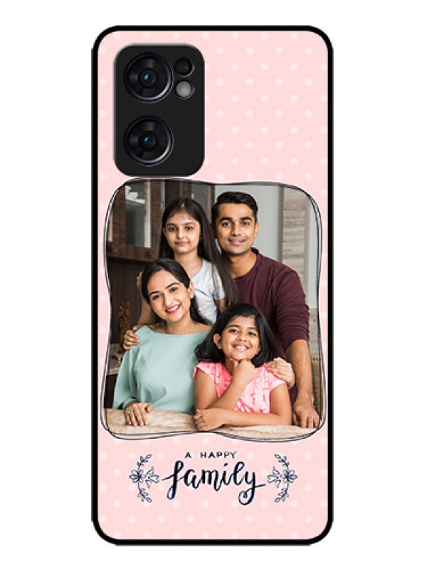 Custom Oppo Reno 7 5G Custom Metal Phone CaseFamily With Dots Design