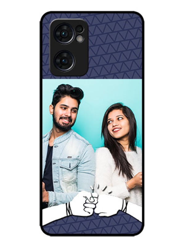 Custom Oppo Reno 7 5G Custom Metal Phone CaseWith Best Friends Design