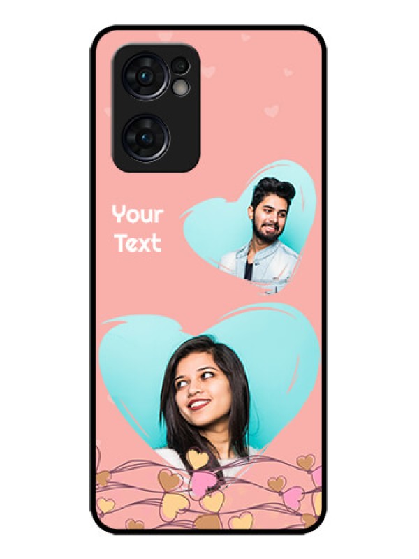Custom Oppo Reno 7 5G Custom Metal Phone CaseLove Doodle Design