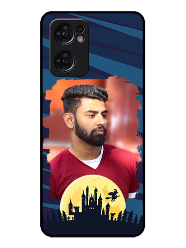 Custom Oppo Reno 7 5G Custom Metal Phone CaseHalloween Witch Design