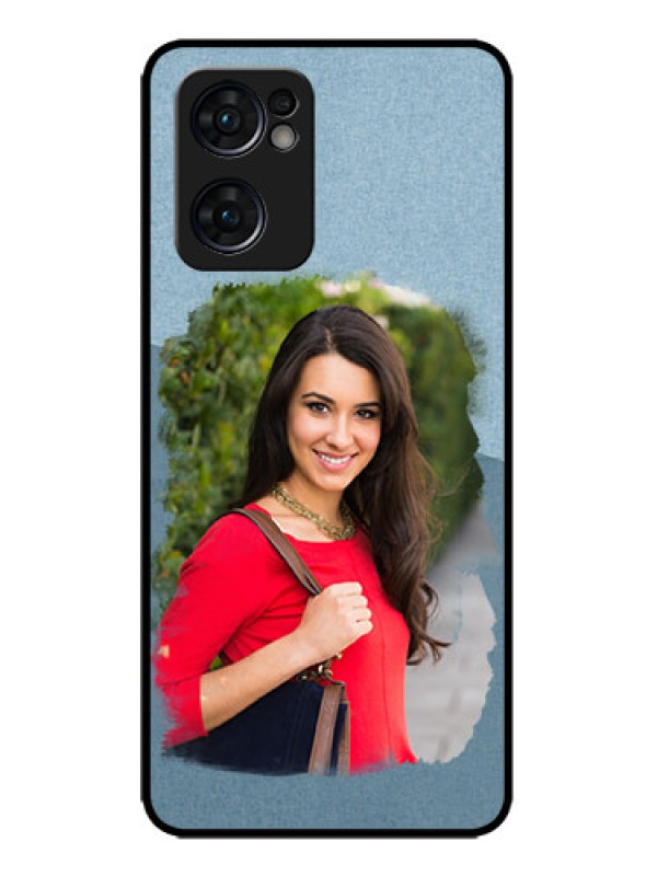 Custom Oppo Reno 7 5G Custom Metal Phone CaseGrunge Line Art Design