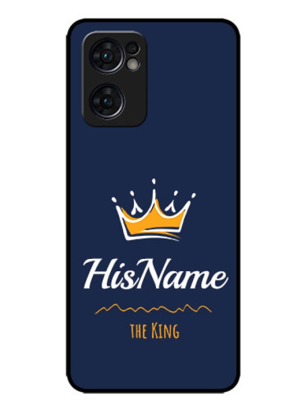 Custom Oppo Reno 7 5G Custom Metal Phone CaseKing With Name Design