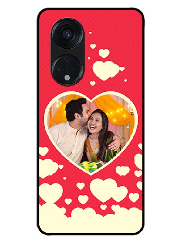 Custom Oppo Reno 8T 5G Custom Metal Phone CaseLove Symbols Phone Cover Design
