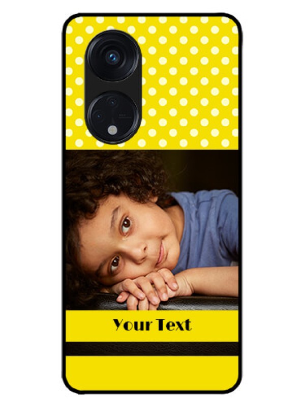 Custom Oppo Reno 8T 5G Custom Metal Phone CaseBright Yellow Case Design