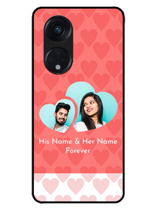 Custom Oppo Reno 8T 5G Custom Metal Phone CaseCouple Pic Upload Design