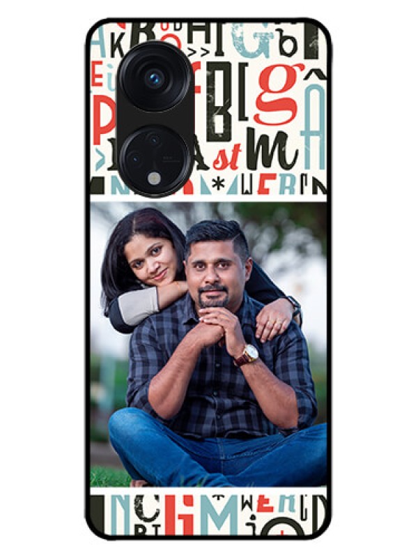 Custom Oppo Reno 8T 5G Custom Metal Phone CaseAlphabet Design