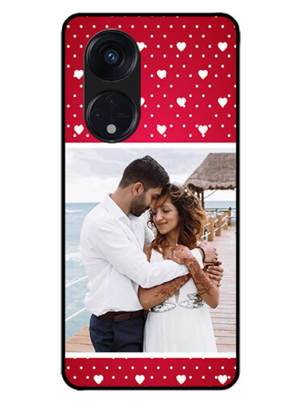 Custom Oppo Reno 8T 5G Custom Metal Phone CaseHearts Mobile Case Design