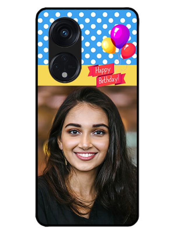 Custom Oppo Reno 8T 5G Custom Metal Phone CaseHappy Birthday Design