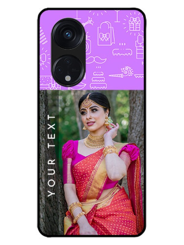 Custom Oppo Reno 8T 5G Custom Metal Phone CaseBirthday Icons Design