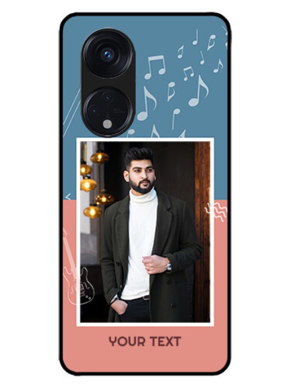 Custom Oppo Reno 8T 5G Custom Metal Phone CaseWith Color Musical Note Design