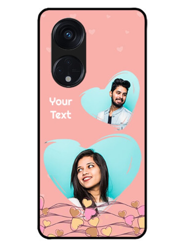 Custom Oppo Reno 8T 5G Custom Metal Phone CaseLove Doodle Design