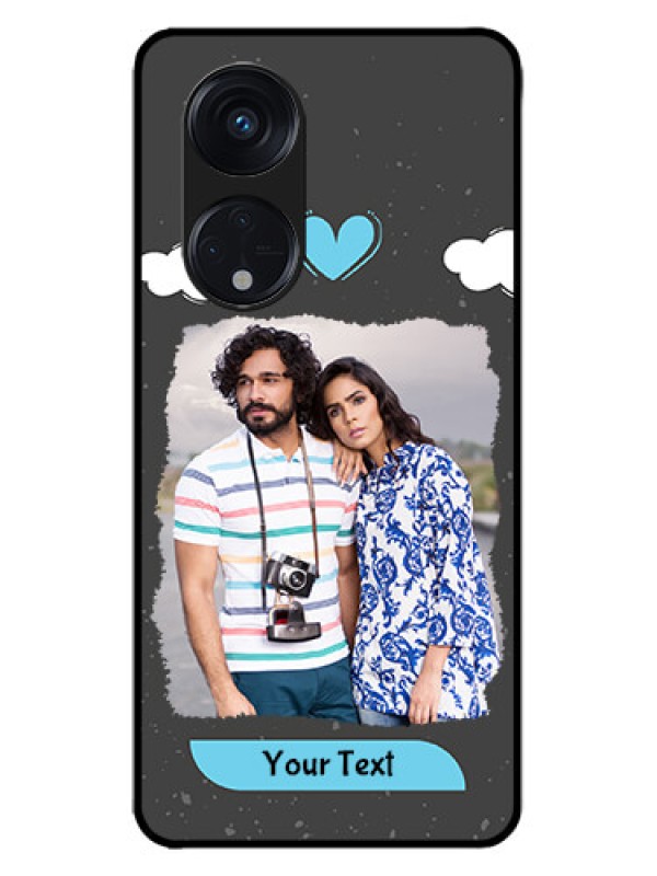 Custom Oppo Reno 8T 5G Custom Metal Phone CaseSplashes With Love Doodles Design