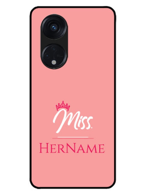 Custom Oppo Reno 8T 5G Custom Metal Phone CaseMrs With Name Design