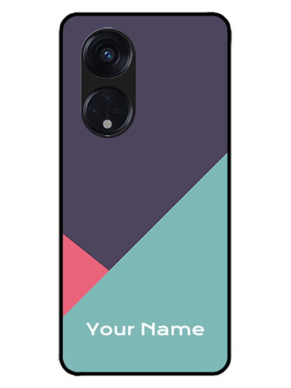 Custom Oppo Reno 8T 5G Custom Metal Phone CaseTri Color Abstract Design