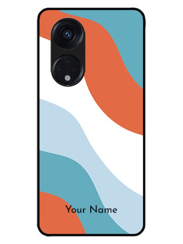 Custom Oppo Reno 8T 5G Custom Metal Phone CaseColoured Waves Design