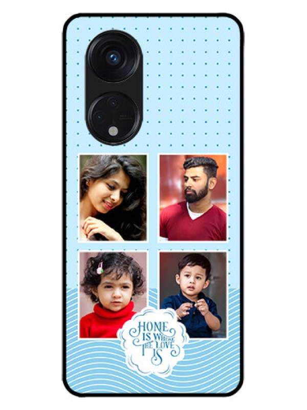 Custom Oppo Reno 8T 5G Custom Metal Phone CaseCute Love Quote With 4 Pic Upload Design