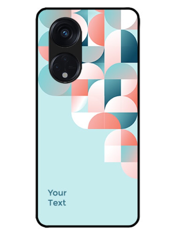 Custom Oppo Reno 8T 5G Custom Metal Phone CaseStylish Semi - Circle Pattern Design