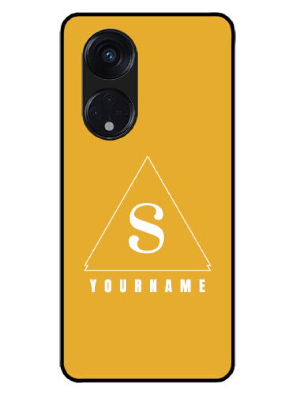Custom Oppo Reno 8T 5G Custom Metal Phone CaseSimple Triangle Design