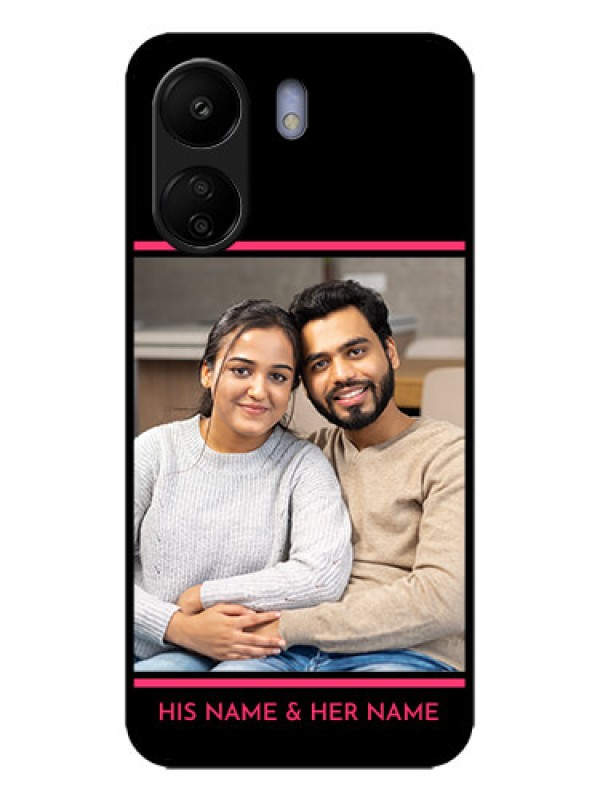 Custom Poco C65 Custom Metal Phone Case - With Add Text Design
