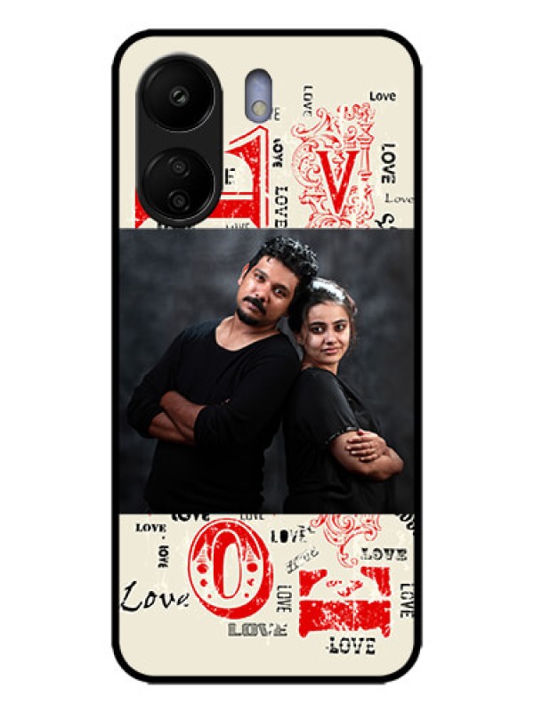 Custom Poco C65 Custom Metal Phone Case - Trendy Love Design Case