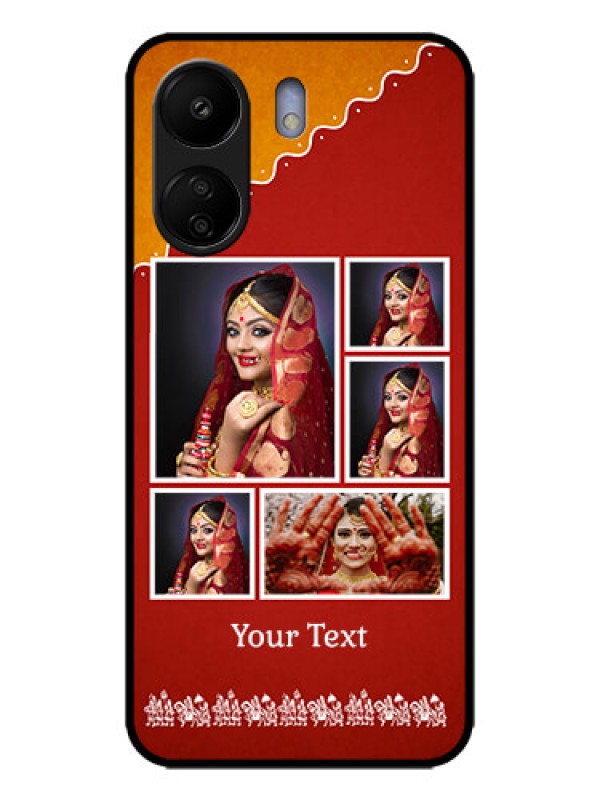 Custom Poco C65 Custom Metal Phone Case - Wedding Pic Upload Design