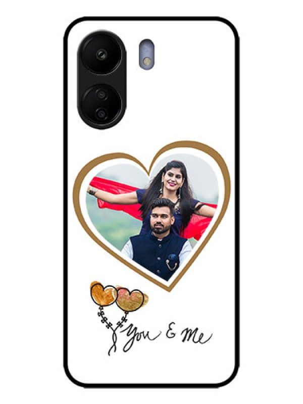 Custom Poco C65 Custom Metal Phone Case - You and Me Design