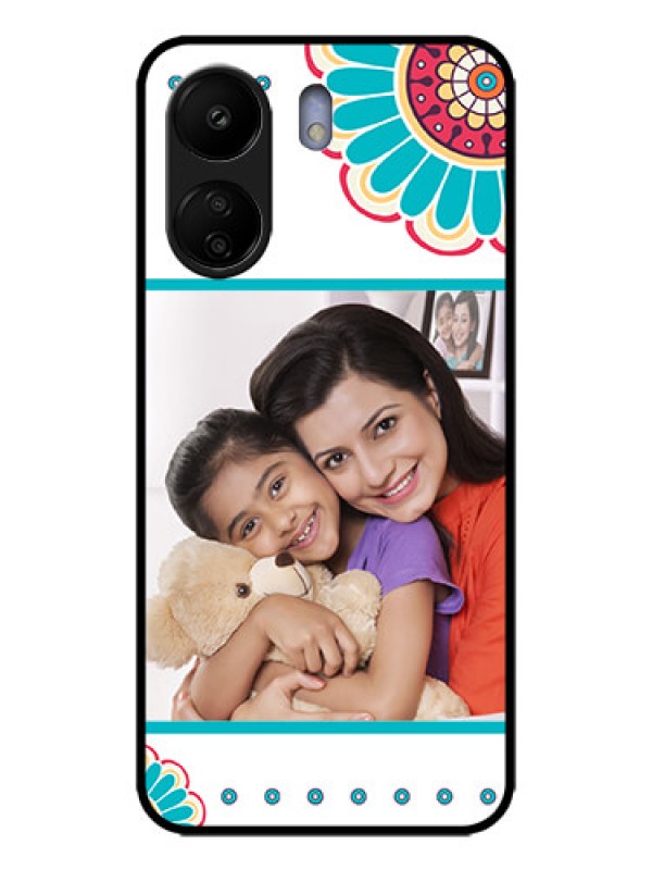 Custom Poco C65 Custom Metal Phone Case - Flower Design