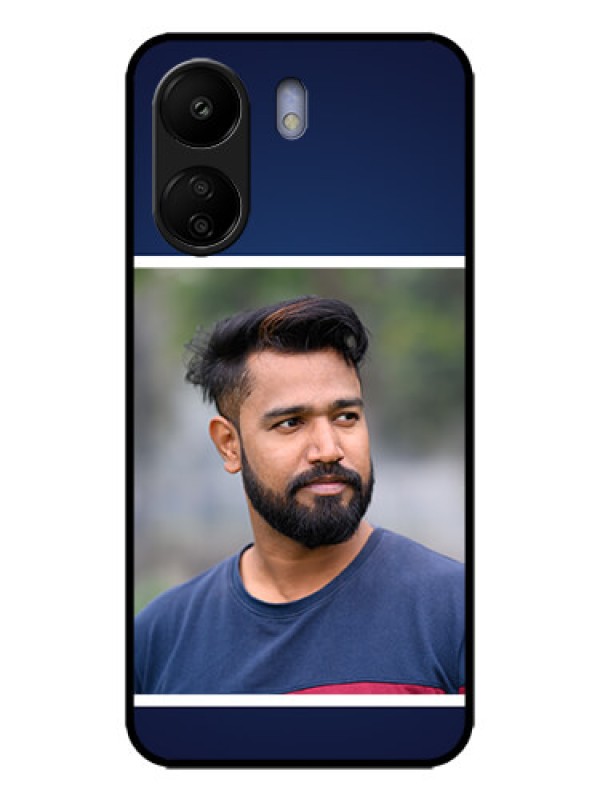 Custom Poco C65 Custom Metal Phone Case - Simple Royal Blue Design