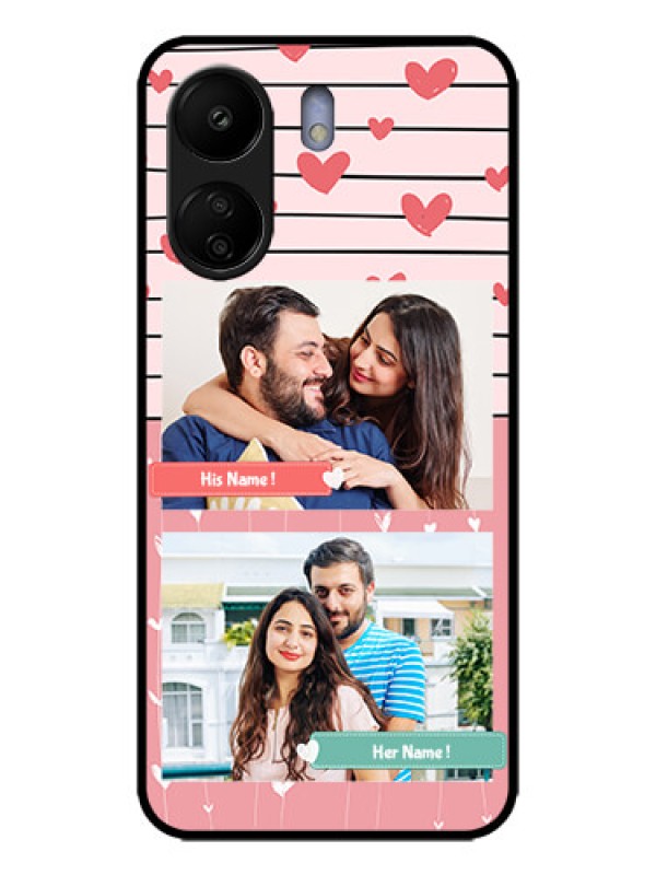 Custom Poco C65 Custom Metal Phone Case - Photo With Heart Design