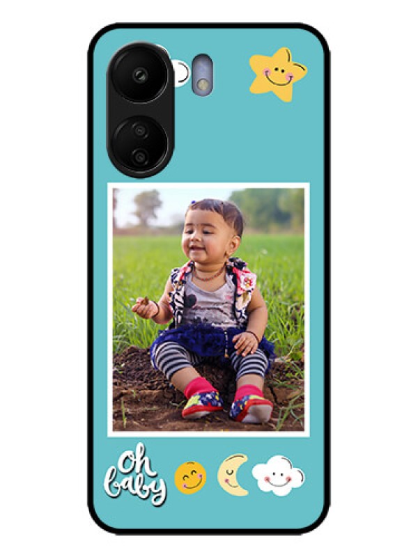 Custom Poco C65 Custom Metal Phone Case - Smiley Kids Stars Design