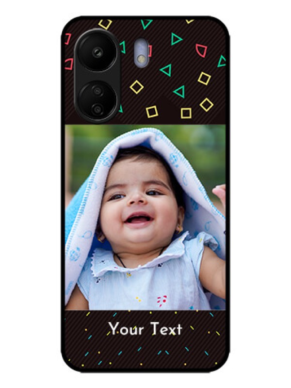 Custom Poco C65 Custom Metal Phone Case - With Confetti Birthday Design