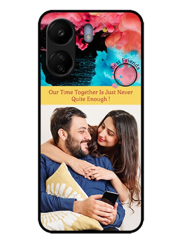 Custom Poco C65 Custom Metal Phone Case - Quote With Acrylic Painting Design