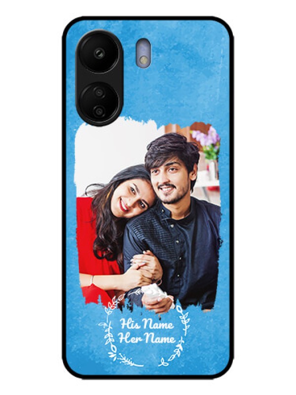 Custom Poco C65 Custom Metal Phone Case - Blue Color Vintage Design