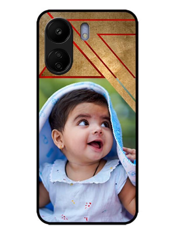 Custom Poco C65 Custom Metal Phone Case - Gradient Abstract Texture Design